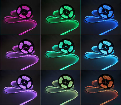 Μουσικής Ip65 APP κατ' οίκον οδηγημένες ελαφριές Rgb 5050 εξαρτήσεις Λουξεμβούργο λουρίδων εύκαμπτες αδιάβροχες