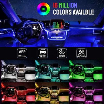 SMD 5050 των RGB τροποποιημένο αυτοκινήτων φω'των οδηγήσεων λαμπτήρων φως ατμόσφαιρας διακοσμήσεων αυτοκινήτων εσωτερικό