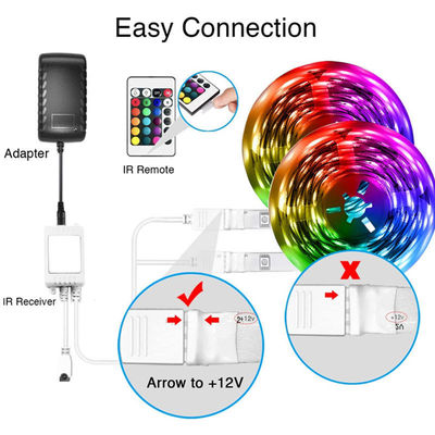60Leds/M λουρίδα 5050 Rgb έξυπνων οδηγήσεων ανάβουν τον έλεγχο 5m 10m 15m App μακρινό για την κρεβατοκάμαρα