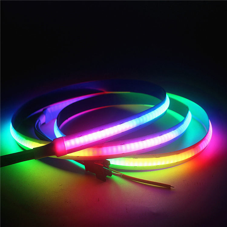 Ελαφριά λουρίδα διάθεσης των RGB οδηγήσεων σπαδίκων έξυπνων καμία ελαφριά λουρίδα 630LEDs/M χρώματος σημείων πλήρης